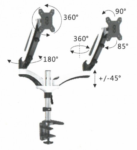 雙顯示器旋臂支架